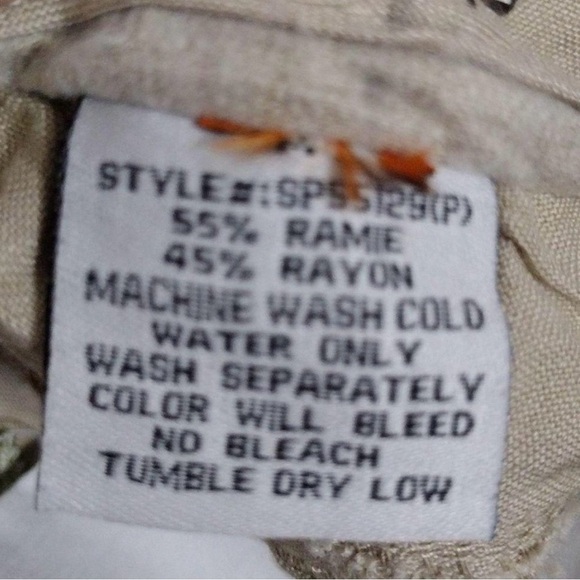 Y2K Cover Charge Deep L. A. Tan Embroidered Low Waist Belted Cargo Pants Sz 30 - Picture 7 of 7